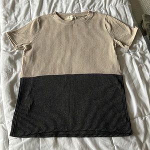 Bohme black and tan textured tee
